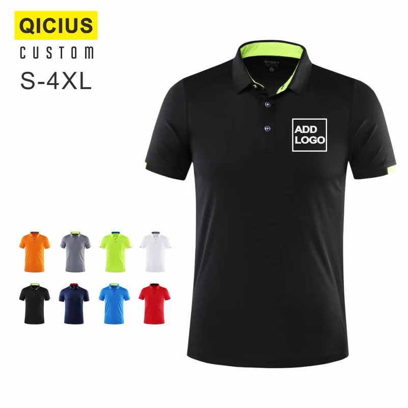 Summer Quick Dry Polos Para Hombre Short Sleeve Custom Company Group Polo Shirt Logo Embroidered Top Camisa Masculina Men Shirt