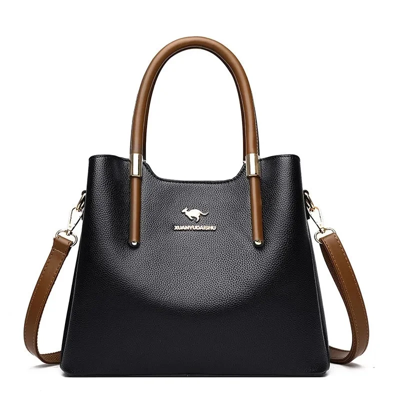 

High Quality Leather Women Handbag New Designer Tote Bag Brand Crossbody Bags for Casual Shoulder Ladies Hand