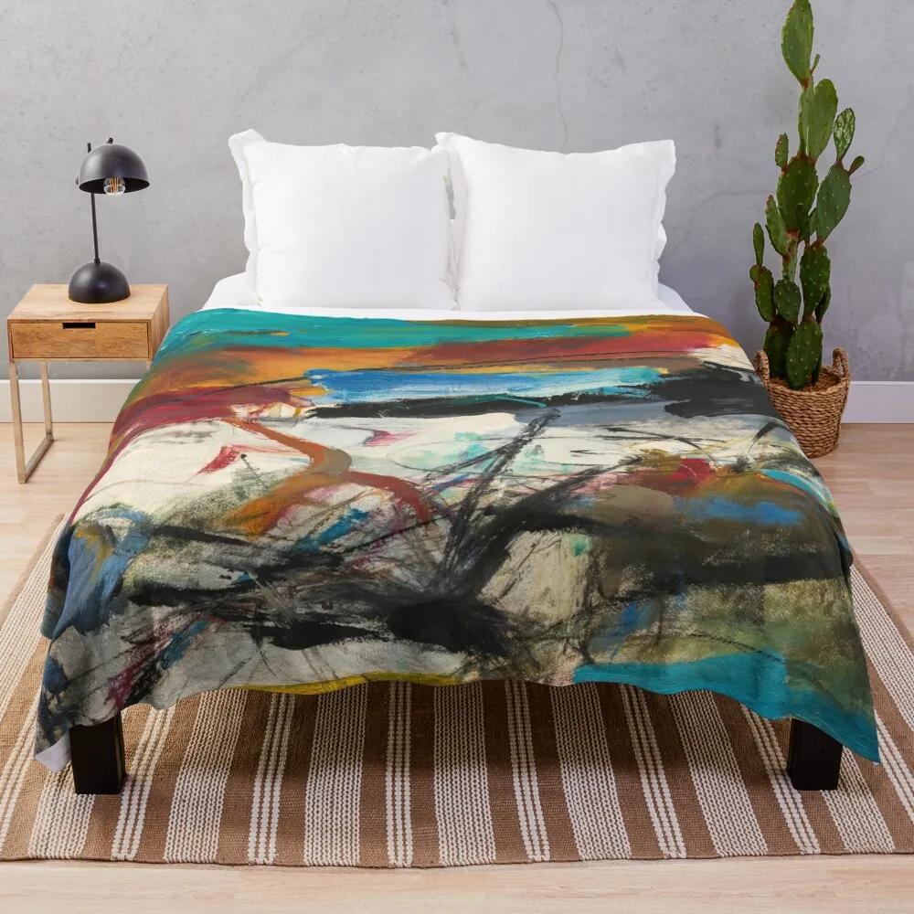 

Joan Mitchell Throw Blanket Vintage Beautifuls Soft Plaid Extra Large Throw Blankets