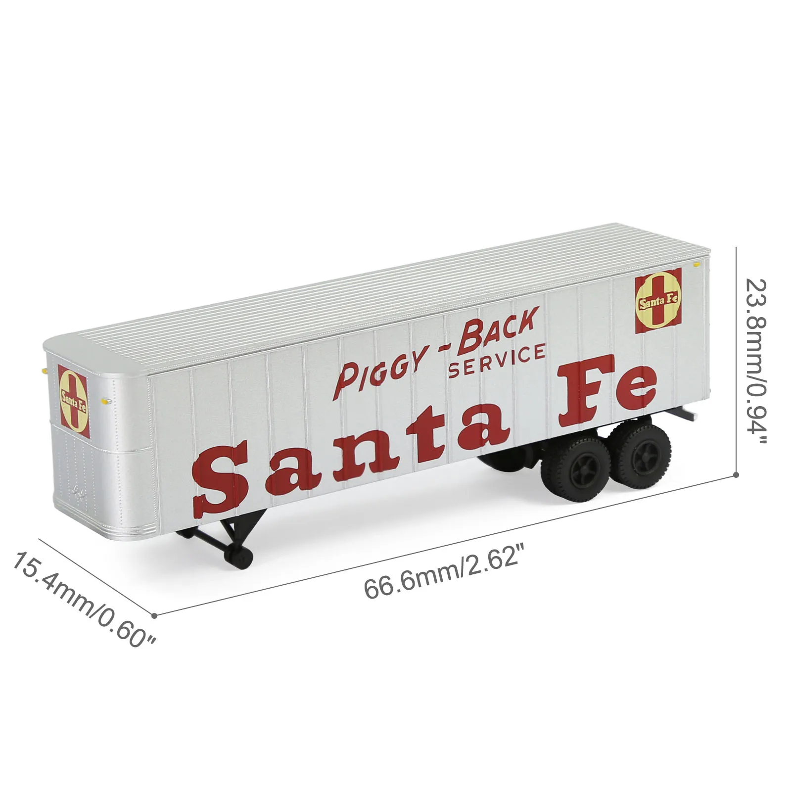 C15066 Evemodel Trailer - N Scale 1:160 Plastic Model Trailer Painted (Pack of 2) for Model Wagon Model Tractor