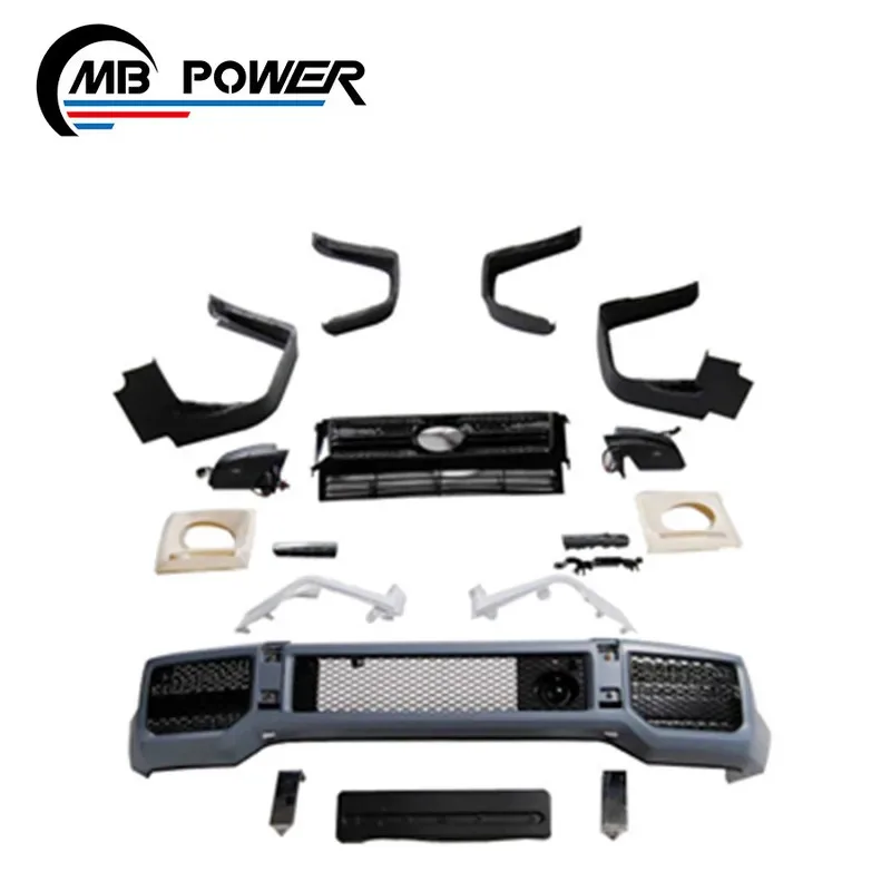 

Factory hot sales G Wagon W463 G500 G63 G550 A Style Body Kit G CLASS W463 Front Bumper Side Mirror Head Cover Front Grille Over