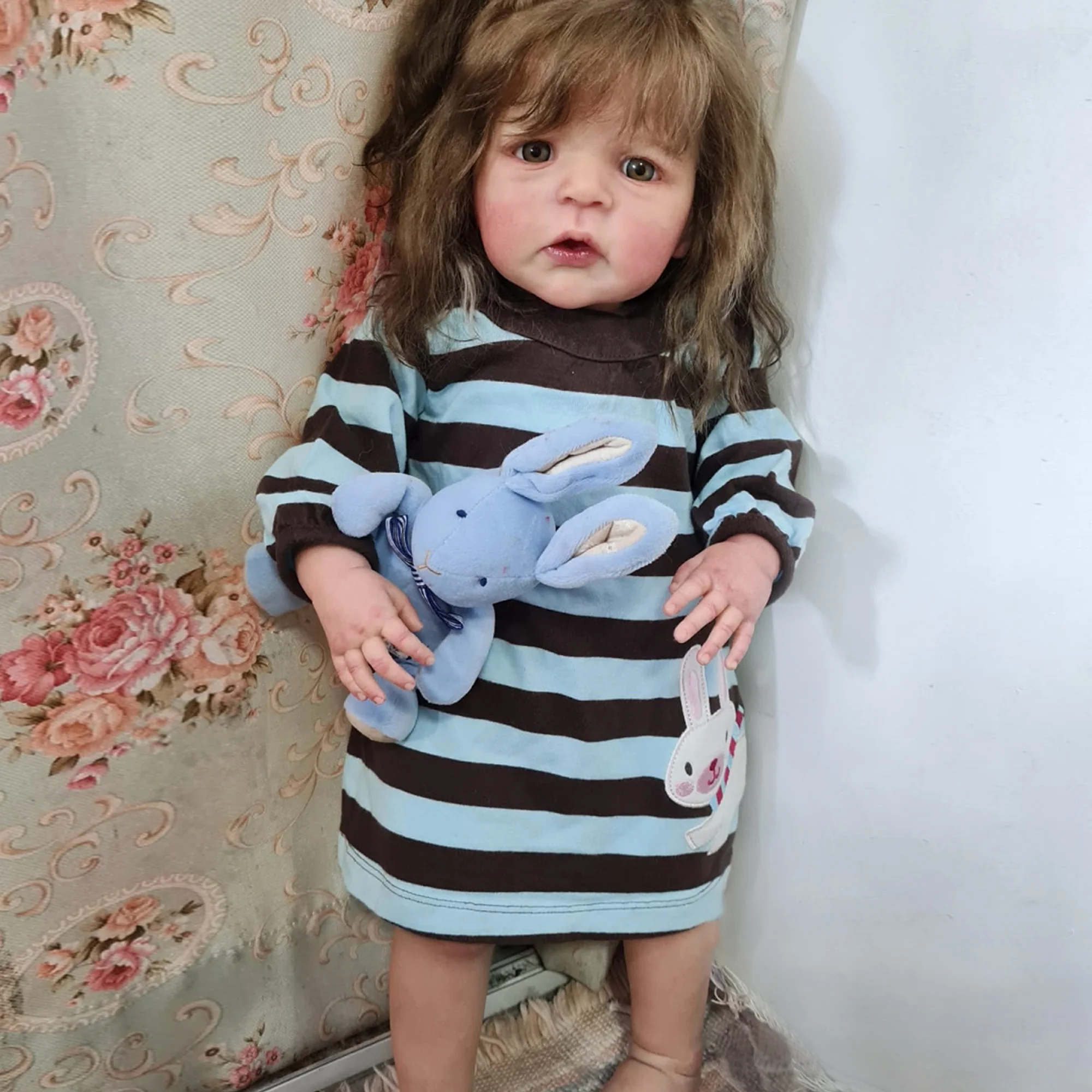 Sandie Bebé Reborn Dolls 3D Painted 66CM Standing Toddler Reborn Doll Toys For Children Muñecas Para Niñas