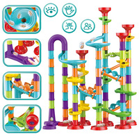 Marble Run Race Track Building Blocks Kids 3D Maze Ball Roll Toy DIY Marble Run Race Coaster SetChristmas Gift