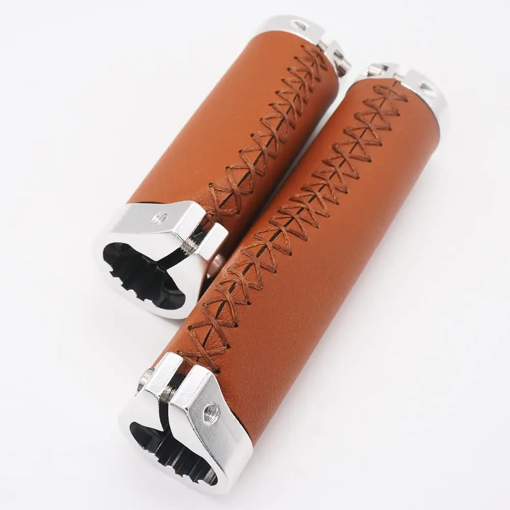 Bike Handle Grip, PVC Microfiber Artificial Leather, Long 22.2x135mm, Short 22.2x95mm, Ergonomic, Non-Slip, for Mountain Bike