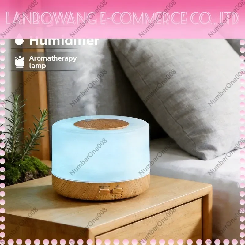 Wood Grain Aroma Diffuser Humidifier, Silent Essential Oil Diffuser, Colorful Night Light, Home Spray Aroma Diffuser