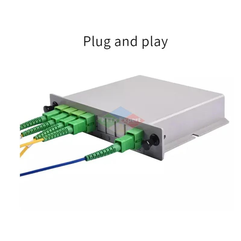 Optic Fiber Splitter Box 1x2 1x4 1x8 1x16 With SC APC Connector Steel Tube Internet Fiber Optical Mini Single Mode PLC Splitter