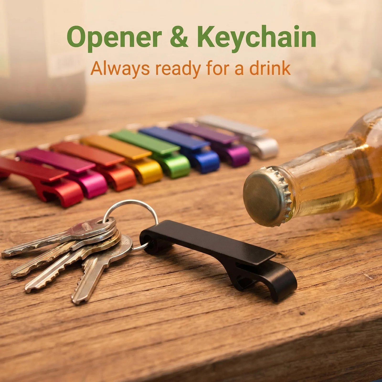 50pcs Plain Metal Portable Can Opener Blank Aluminium Key Chain Ring Can Openers No Engrave without Custom Restaurant Gifts