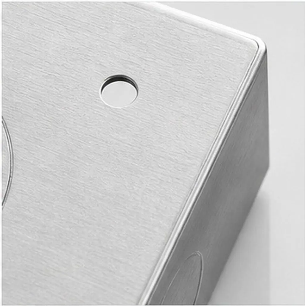 2Pcs 86 Type Stainless Steel Fire Resistant Surface Mount Junction Box Wall Socket Electrical Box Easy Installation Sleek Modern