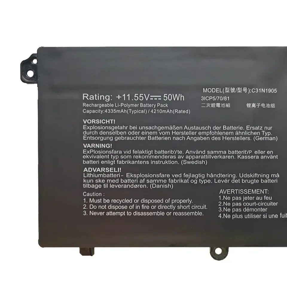 C31N1905 Wholesale Replacement Laptop Battery For Asus VivoBook S14 S15 K533F S433FL S521FA C31N1905 Laptop/Notebook Battery