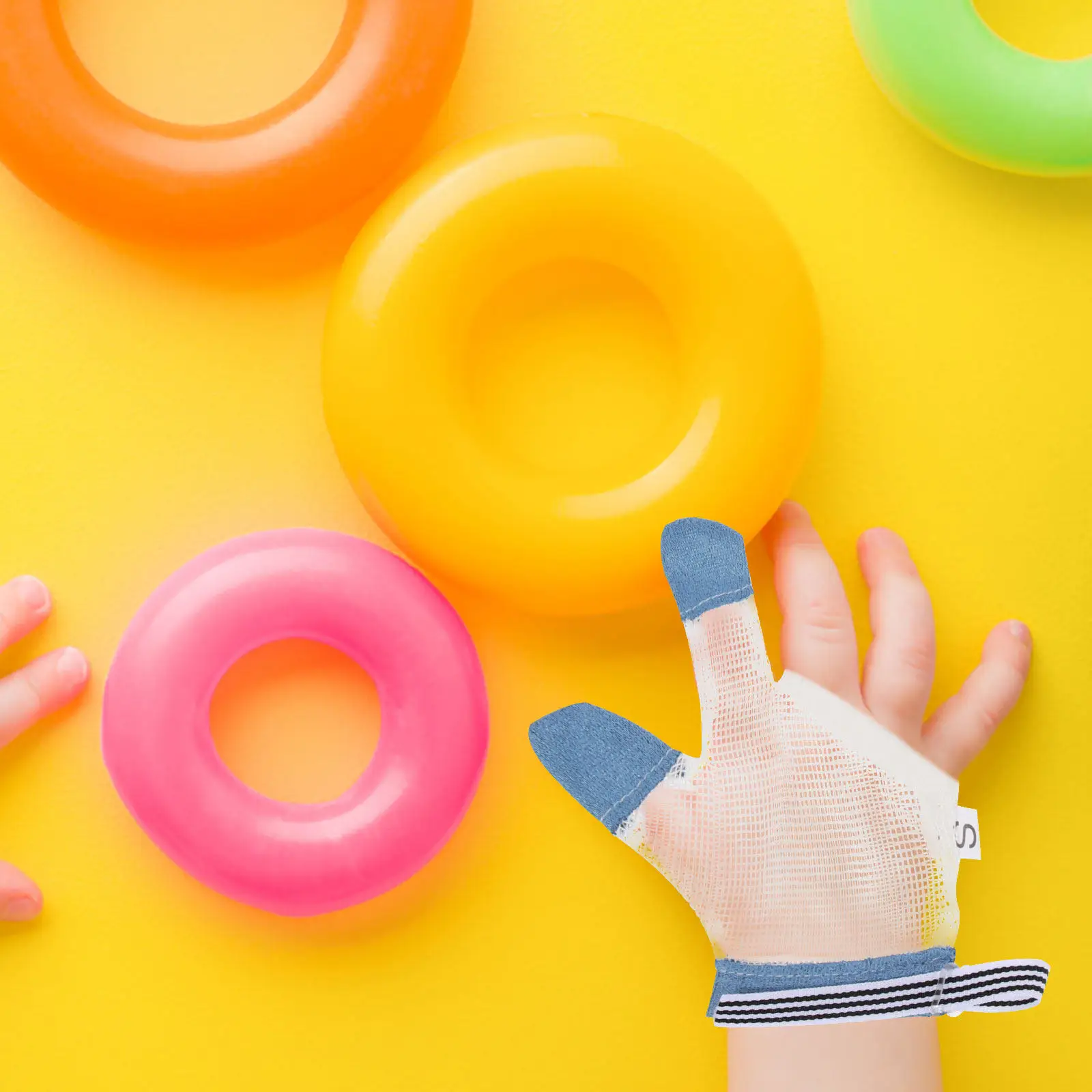 

2Pairs Baby Finger Sucking Stop Gloves Skin-Friendly Breathable Anti-Bite Gloves for Infants Kids Thumb Sucking Stop Guard