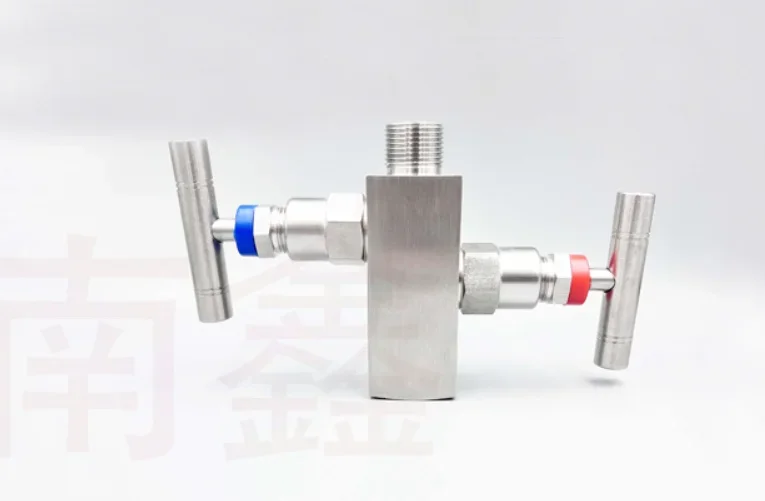 Stainless Steel Pressure Gauge Transmitter with Straight Handle Needle Valve - Two-Valve Integrated Internal And External Thread