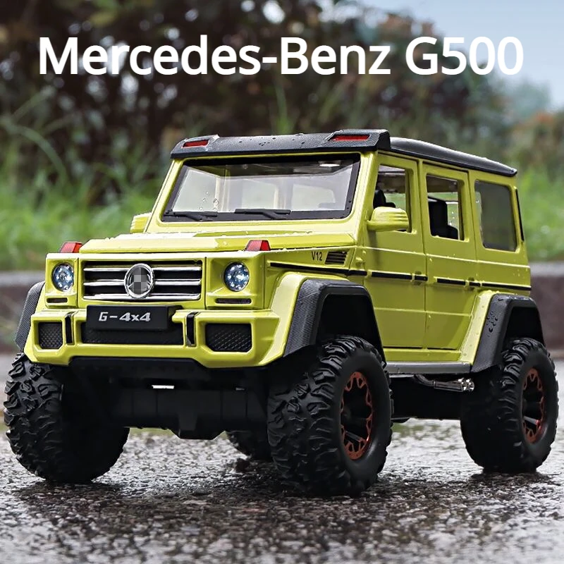 

1:32 Mercedes Benz G500 Off-road car Diecast Metal Alloy Model car Sound Light Pull Back Collection Kids Toy Gifts F361