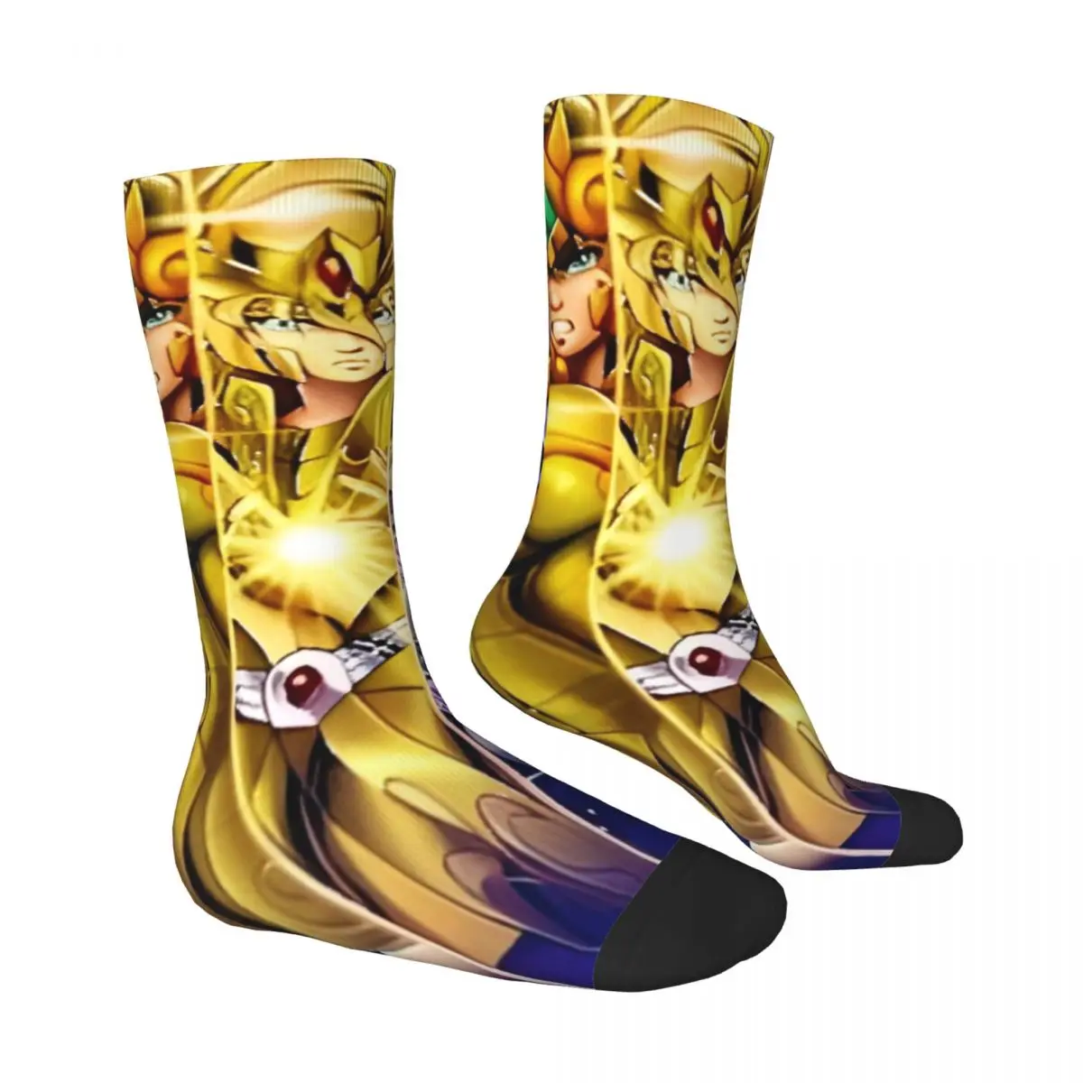 S-Saints And S-Seiyaed Knights Of The Zodiac Ankle Socks Trendy Stockings Men's Soft Cycling Socks Spring Graphic Anti Skid Sock