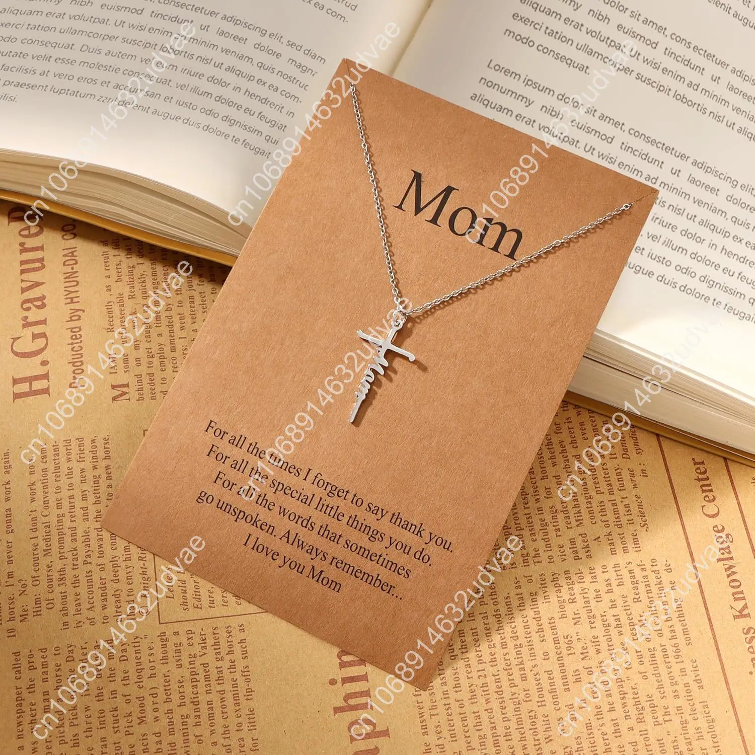 Lcherry Faith Cross Pendant Necklace for Women Religious Christian Jewelry Mother's Day Gifts for Women