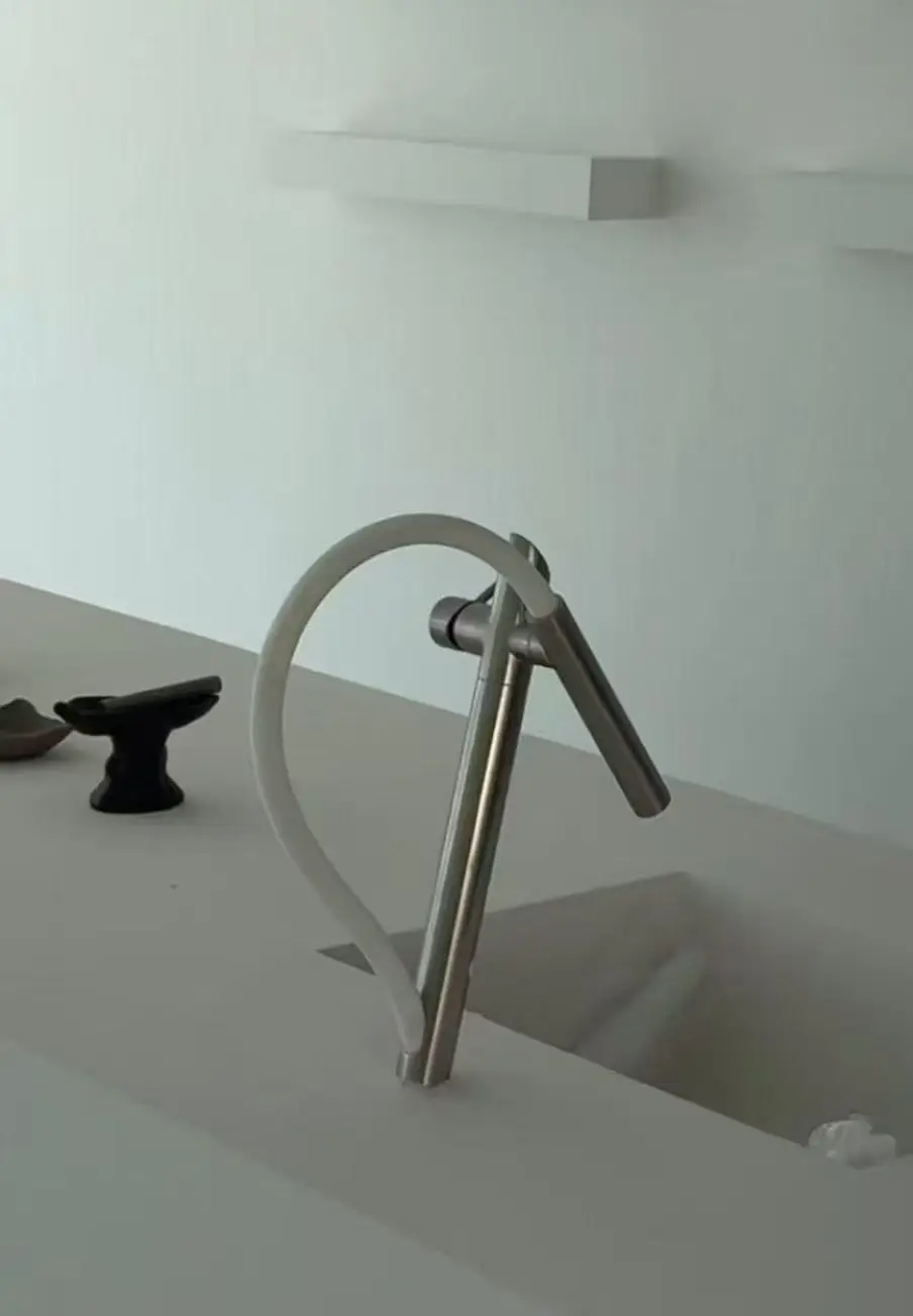 Brushed, universal, kitchen faucet
