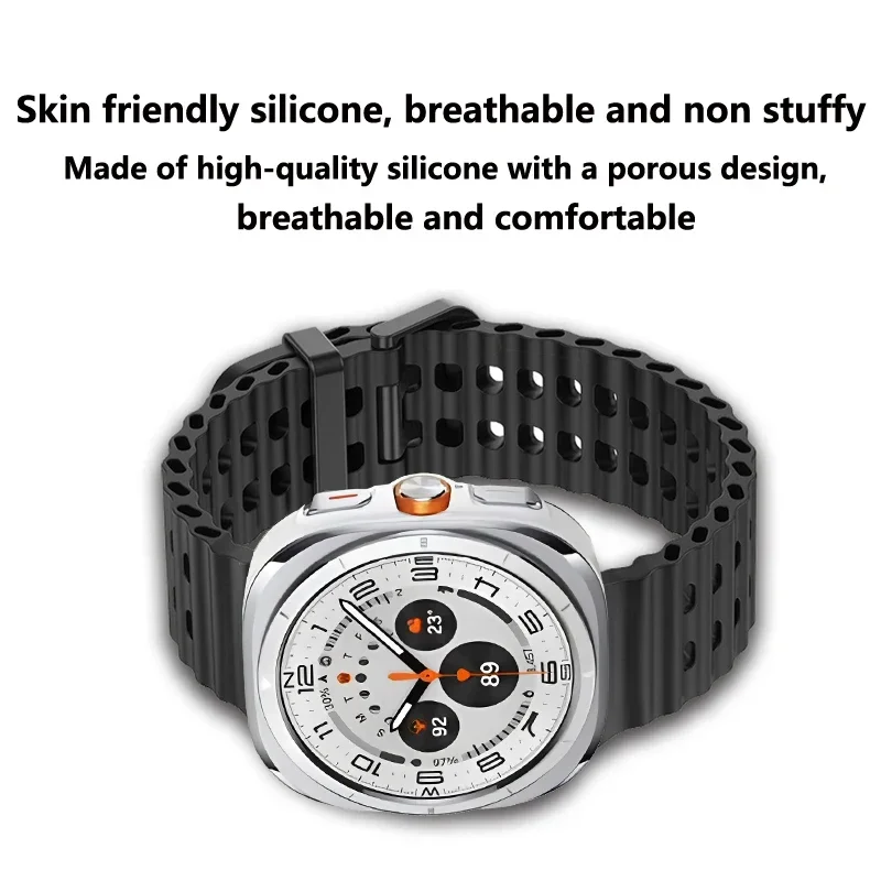 Silicone Strap for Samsung Galaxy Watch Ultra 47mm Band Official Ocean Sports Wristband Bracelet for Galaxy Watch Ultra Correa