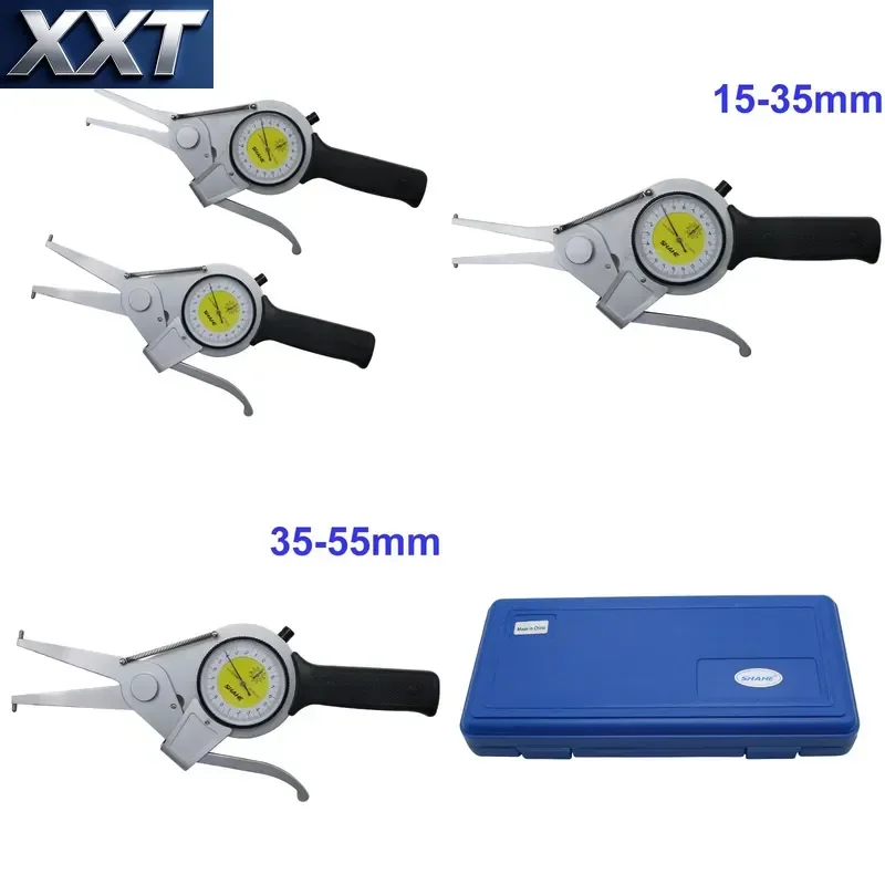XXT Shahe Inside Thickness Gauge 15-35/35-55 mm 0.01 mm Leather Thickness Gauge Glass Thickness Gauge Measuring Tool