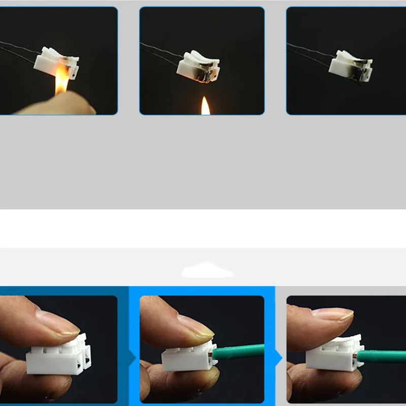 10PCS White Color CH-2 CH-3 Wire Terminal Connector 2Pins 3pin Voltage 250V Wiring Block Splice Lock  Electrical Cable A4