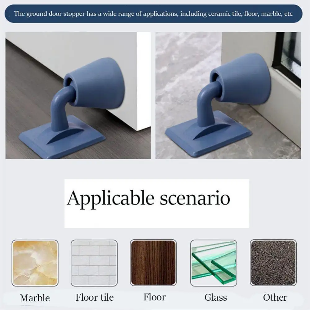 Mute Silicone Door Stopper Self Adhesive Door Stop Bumper Door Pads Anti-Collision Protection Door Wall Buffer Home Improvement