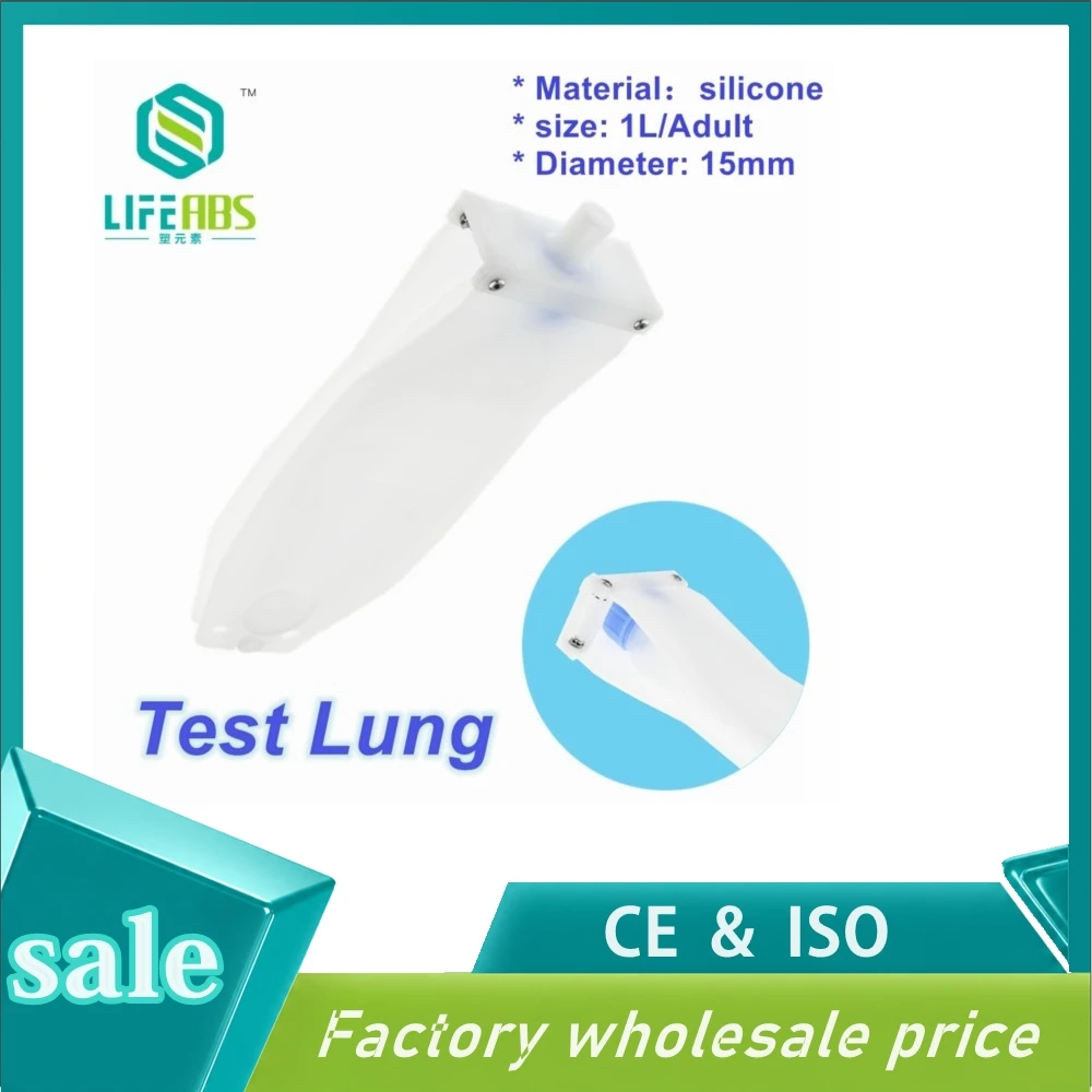Férula original de 15mm de diámetro, circuito de anestesia respiratoria pulmonar simulado, prueba de respiración, Airbag de látex de silicona para pulmón, 1L