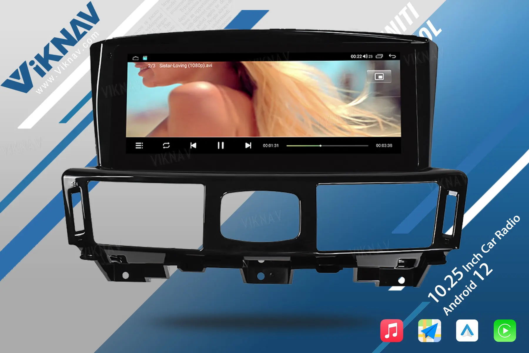 10.25 Inch Android 12 Car Radio For Infiniti Q70L 2013-2017 Auto Stereo GPS Navigation Carplay Multimedia Player Head Unit