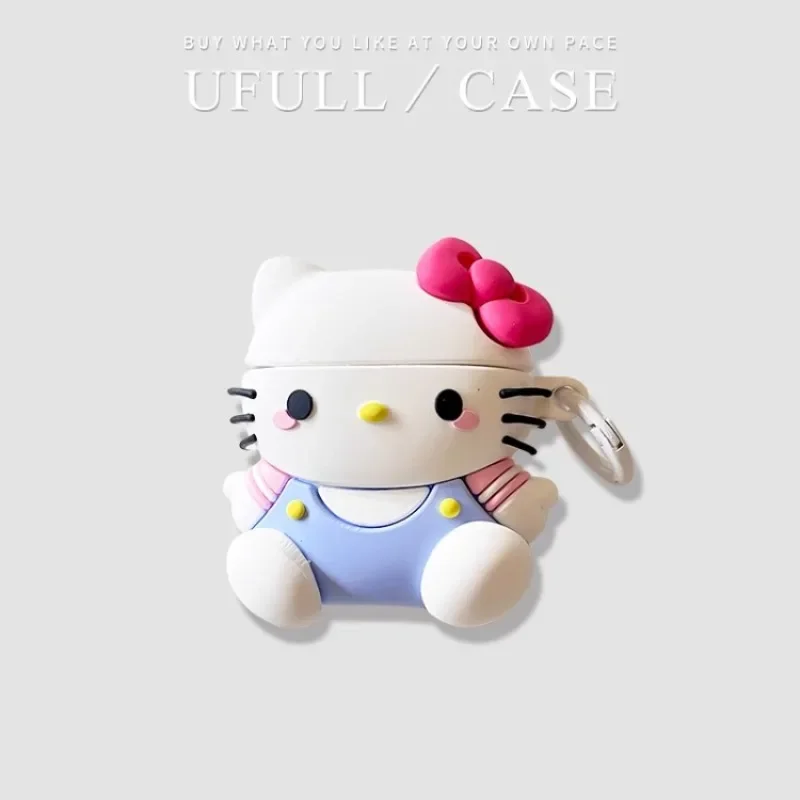 3D Cartoon Sanrio Hello Kitty For Apple Airpods 1/2/3 Generation Airpods Pro/Pro2 Wireless Bluetooth Headphone Protective Case