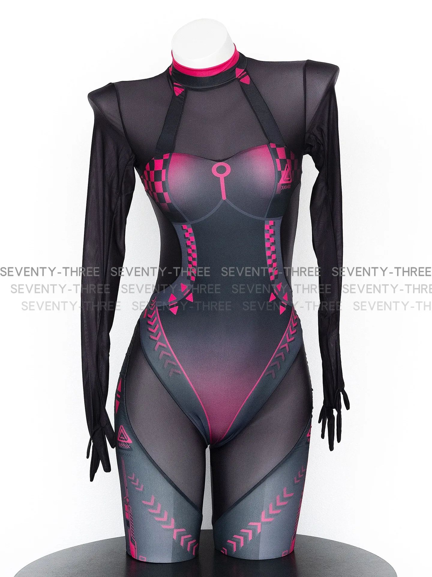 Women D.Va Cosplay Mechanical Sexy Bunny Jumpsuit and Bodystocking Sukumizu Costumes Swimwear Bodysuit Stocking Set