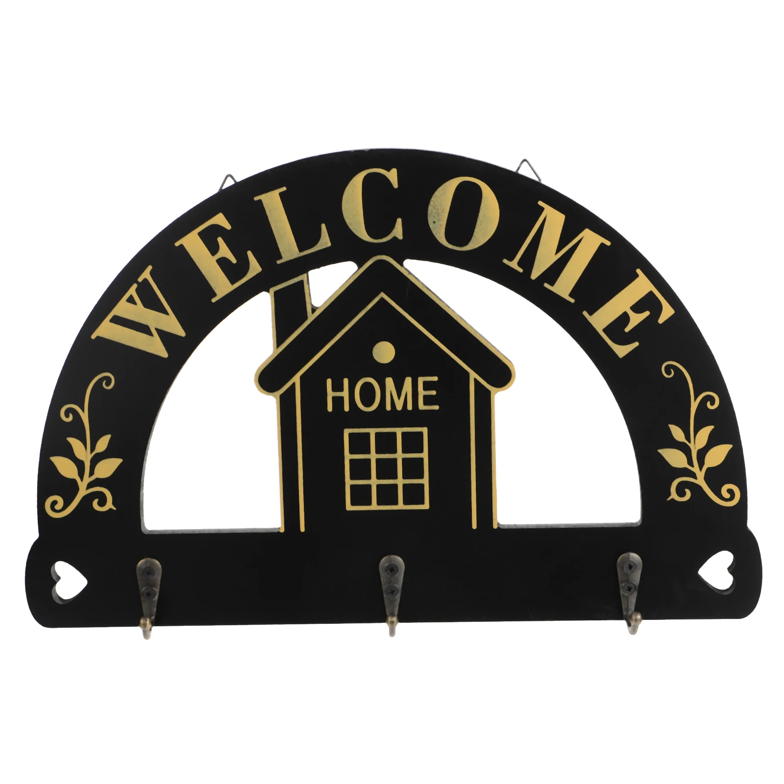 

Wooden Wall Coat Rack Hanger Black Practical Clothes Nail free Wall Hanging Coat Rack Multi Storage ganizer