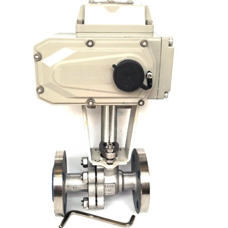 Electric Stainless Steel Flanged Ball Valve OSQ941PPL-16P High Temperature Steam Cutting Temperature Control Adjustment Bracket