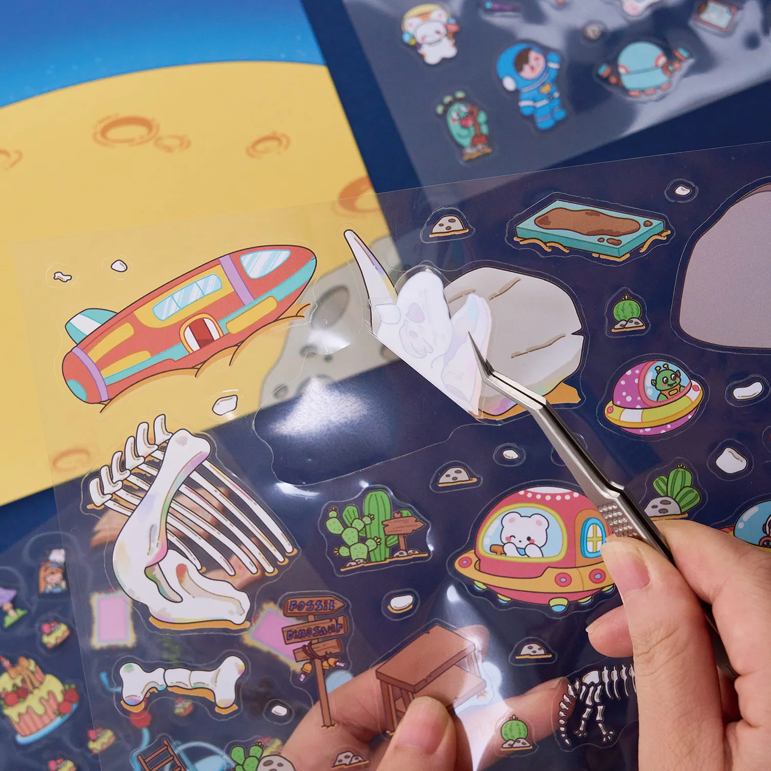 Three-Dimensional Landscaping Stickers Explore Time Series Fun Materials DIY Decompression Miniature Scene Puzzle Decorative Stickers