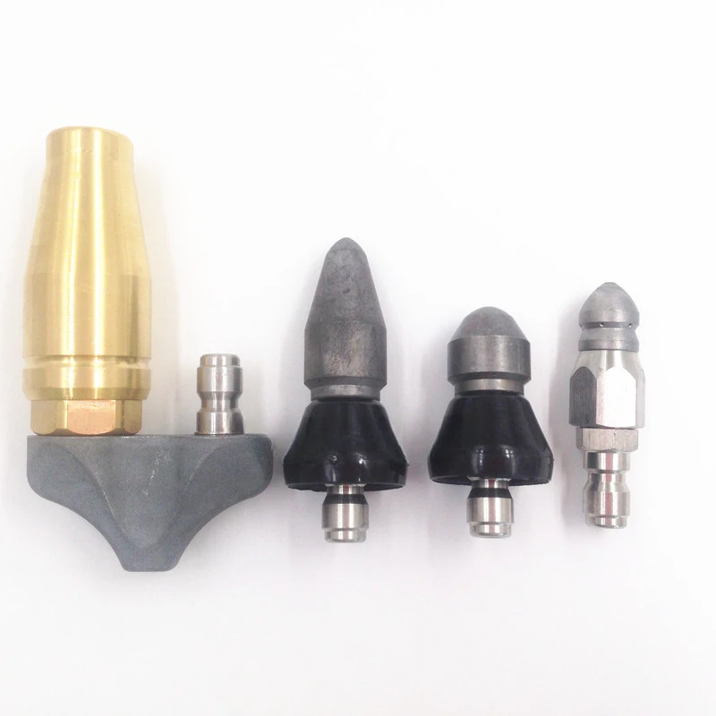 

Hot selling high pressure washer drain pipe cleaning nozzle sets sewer jetter water spray nozzles