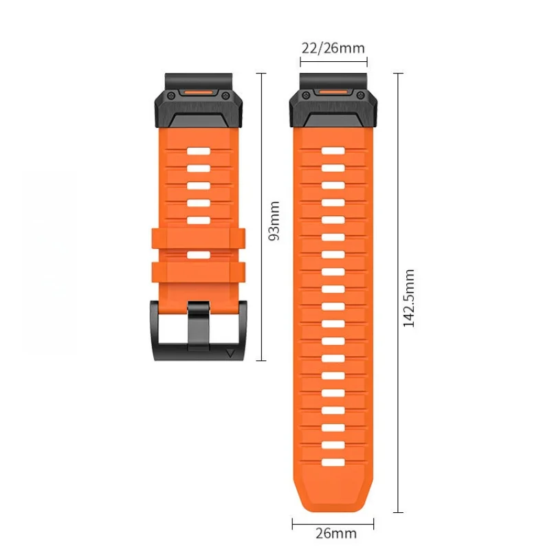 Bracelet de montre en caoutchouc fluoré pour Garmin Fenix8 7X 7pro 965 955, 22mm 26mm, accessoires de sport pour hommes et femmes
