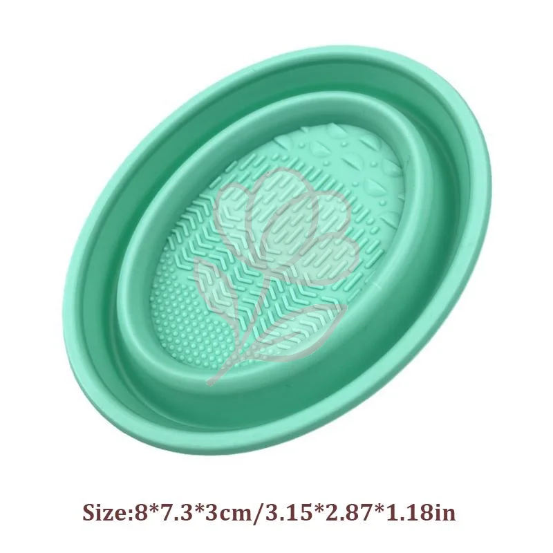 &Soft Silicone Makeup Brush Cleaner Folding Powder Puff Cleaning Bowl Eyeshadow Brushes Wash Clean Mat Beauty Tools Scrubber Box