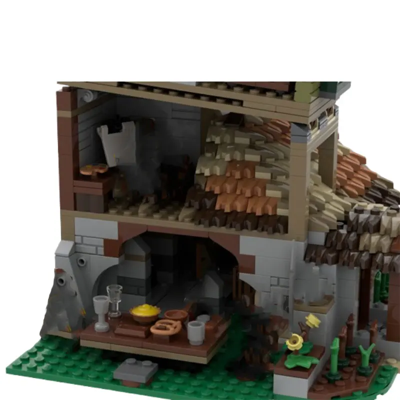Spot MOC-219547 1120 Stück mittelalterliches Haus DIY kleine Partikel Montage Bausteine pädagogisches Spielzeug Modell Geschenkset Ornamente