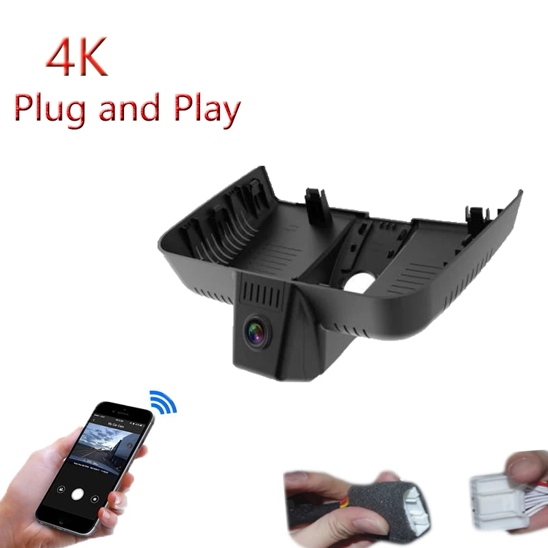 4K Plug And Play For HongQi H9 High Version 2024 2025 Car Wifi DVR Video Recorder Dash Camera Wide Angle Dashcam Black Box