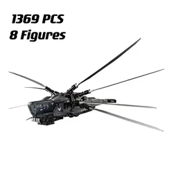 ICONS Movie Dune Atreides Royal Ornithopter 10327 Space Dragonfly Plane Arrakis Planet Aircraft Building Blocks Toy Kids Gift