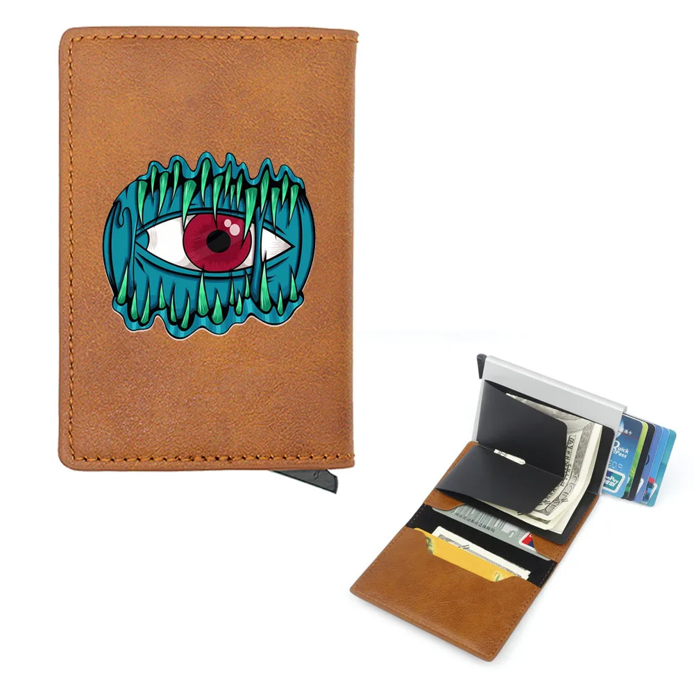 

Vintage Devil's Eye Design Rfid Credit Card Holder Men Wallets Bank Cardholder Case Small Slim Thin Mini Women Wallet