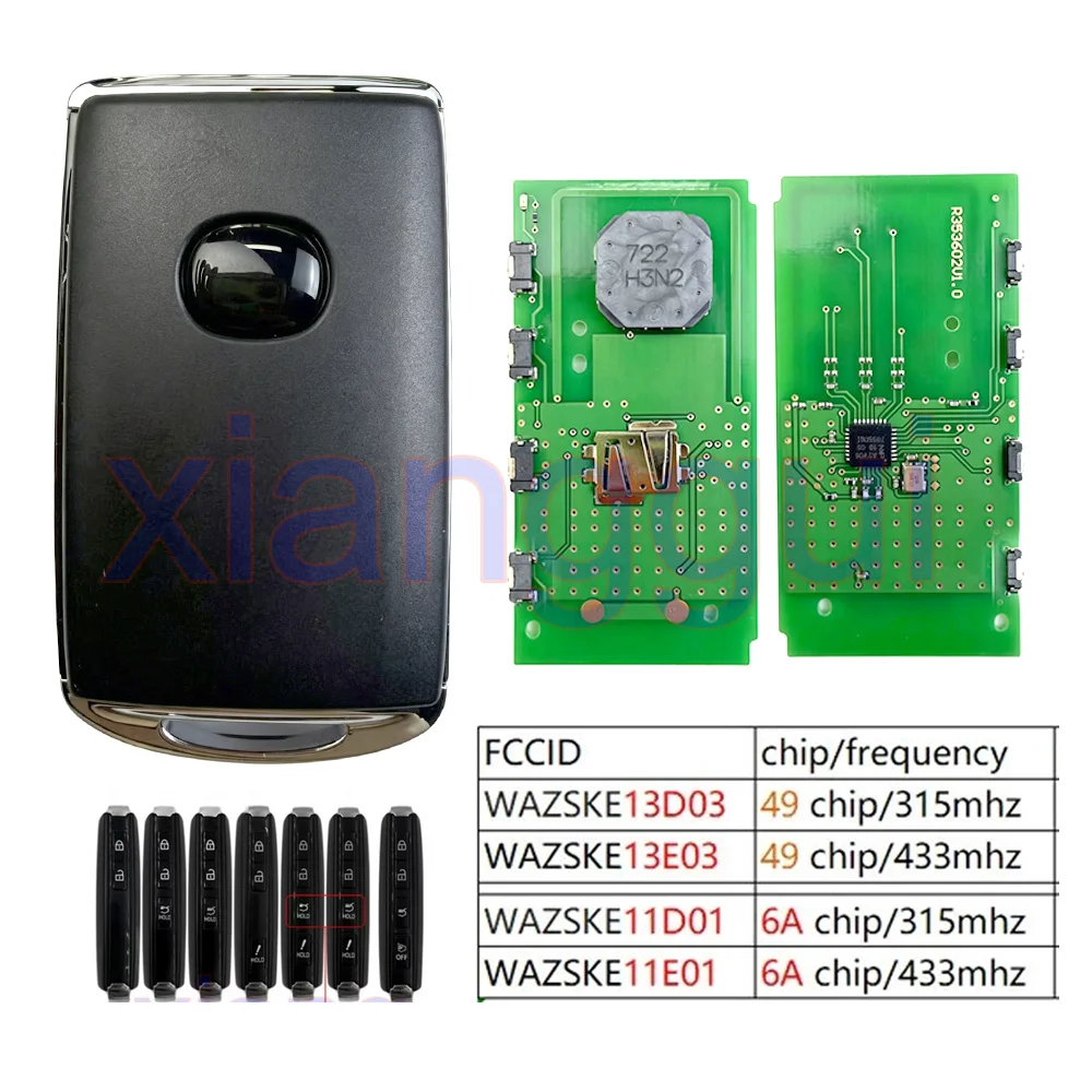 Smart Car Key Remote Fob for Mazda 3 6 MX-5 MIATA CX-9 CX-3 CX-5 CX-30 Axela CX-4 CX-8 CX9 WAZSKE13D03/13E03/11D01/11E01 6A/ID49