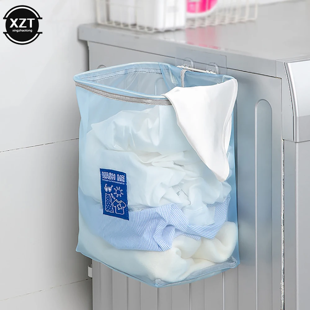 Wall Mounted Laundry Basket Dirty Clothes Storage Basket Foldable Toy Dust Bucket Home Laundry Hamper Dirty Clothes Storage Bag