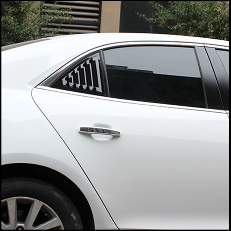 Car Styling For Chevrolet Malibu 2011-2014 Rear Door Window Blind Shades Louver Shutter Vent Cover Sticker Trim Auto Accessories