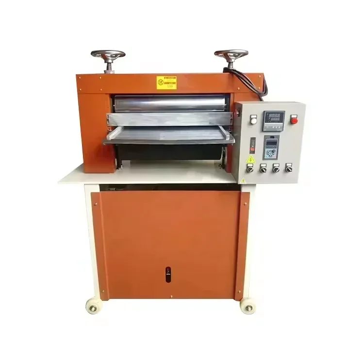 New Condition Automatic Pneumatic Leather Roller Polishing/Flattening Machine Embossing Skiving Motor Core Component Leather