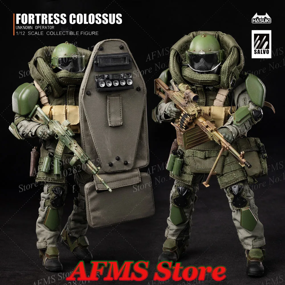 HASUKI SA02 1/12 Scale Collectible Figure Fortress Colossus Unknow Operator Black Ops Bulletproof 6