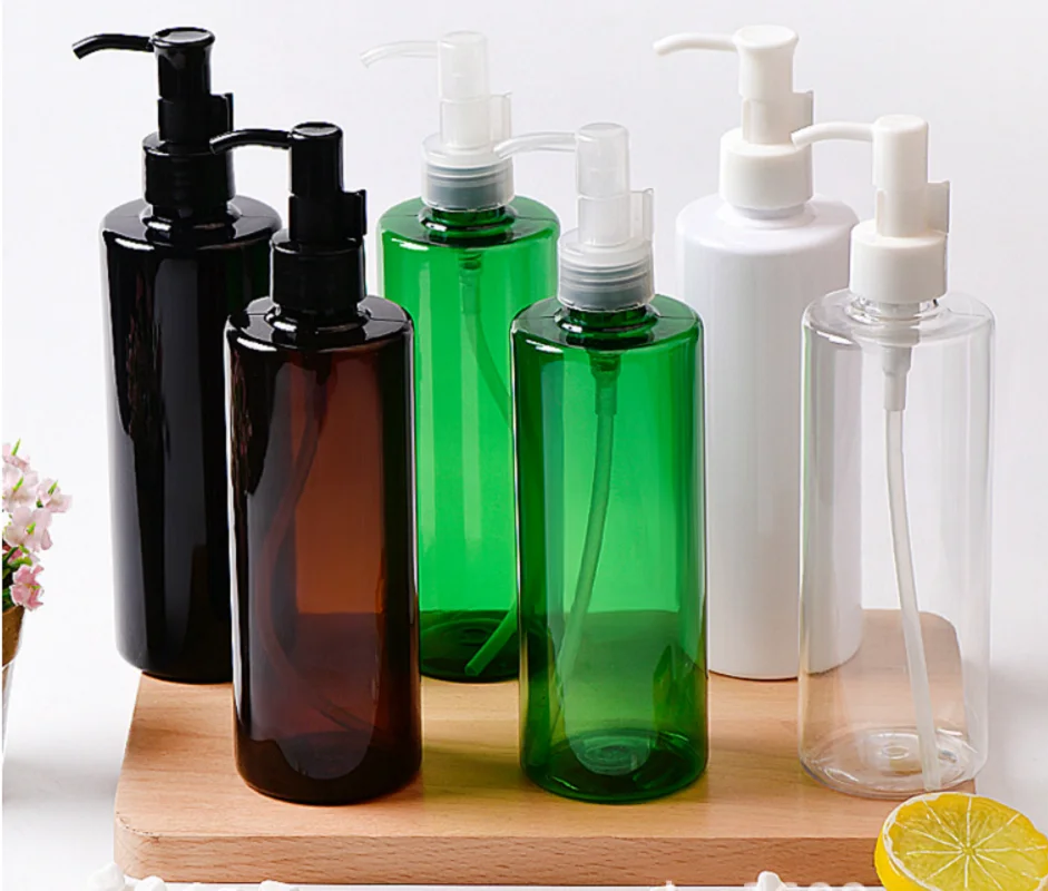 

250 мл круглая пластиковая бутылка для домашних животных, унитаз, искусственная сыворотка, основа, косметическая упаковка для ухода за кожей