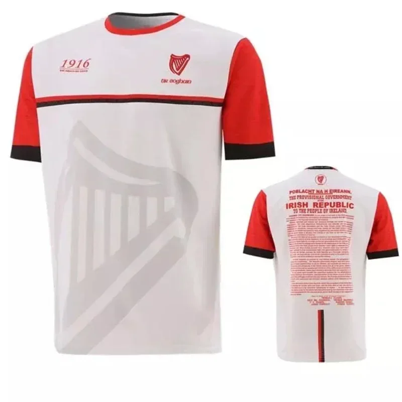 1916 Commemoration Jersey 3D Printed Sports Football T-Shirt Collins Commemoration Jersey Ireland Men's Shirt Top Quality Tops