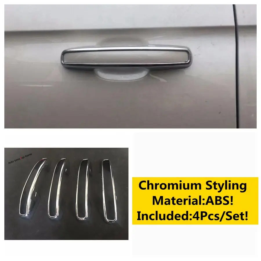 Outside Car Door Pull Doorknob Handle Bowl Decoration Frame Cover Trim Fit For Ford Expedition 2018 Chromium Styling Accessories