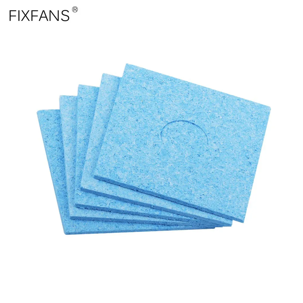 5Pcs 60 x 60mm Soldering Iron Cleaning Sponge Replacement Welding Cleaner Sponge Pad for Solder Iron Tips Wipes Cleaning Tool