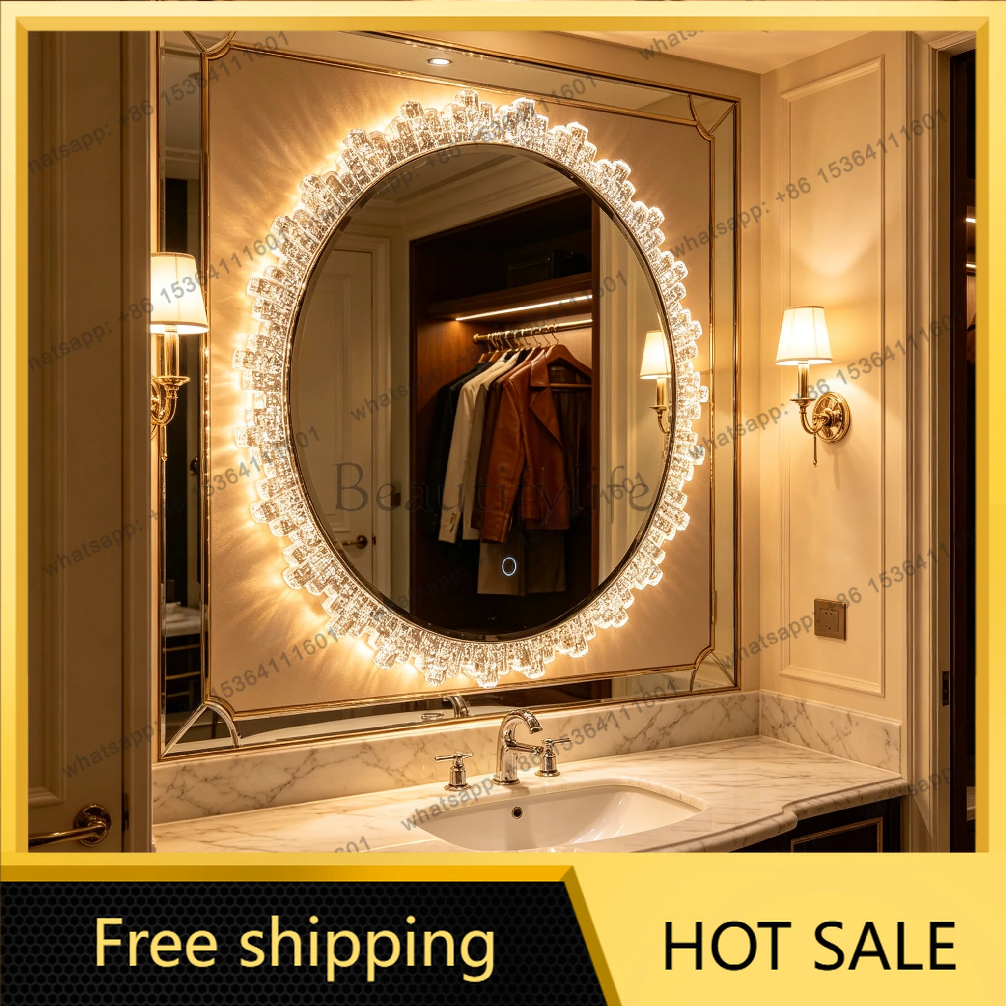 XX. Smart bathroom mirror, washbasin, wall-mounted makeup mirror