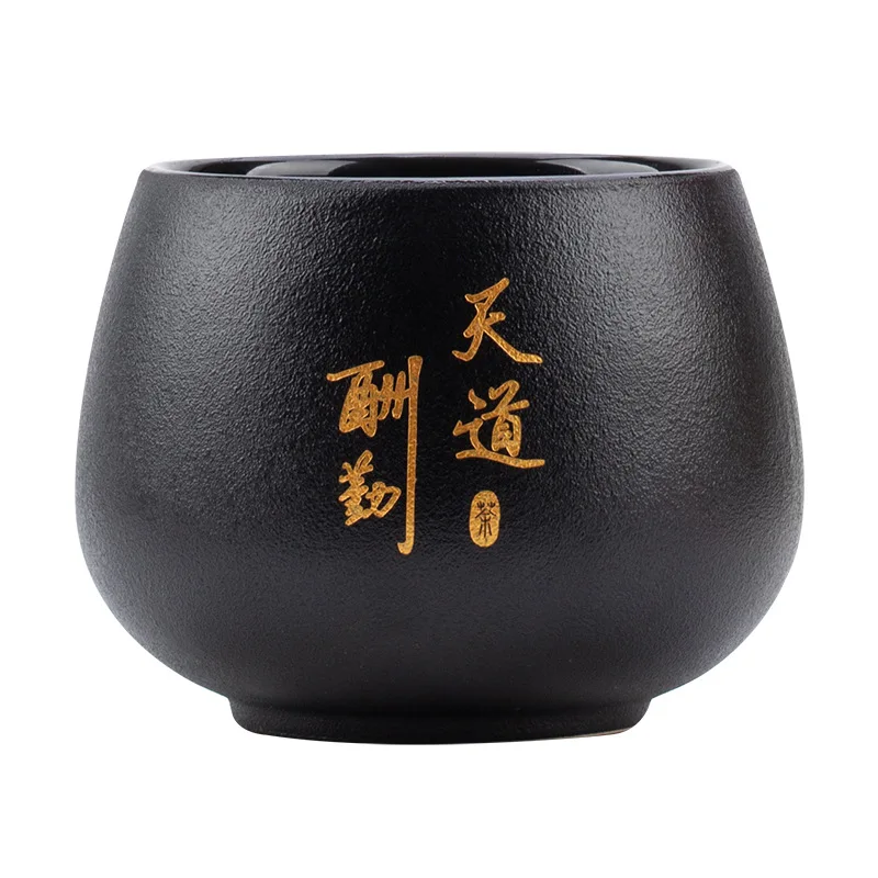 

LH coarse pottery zen black tea residue tank kung fu tea set accessories teacup storage