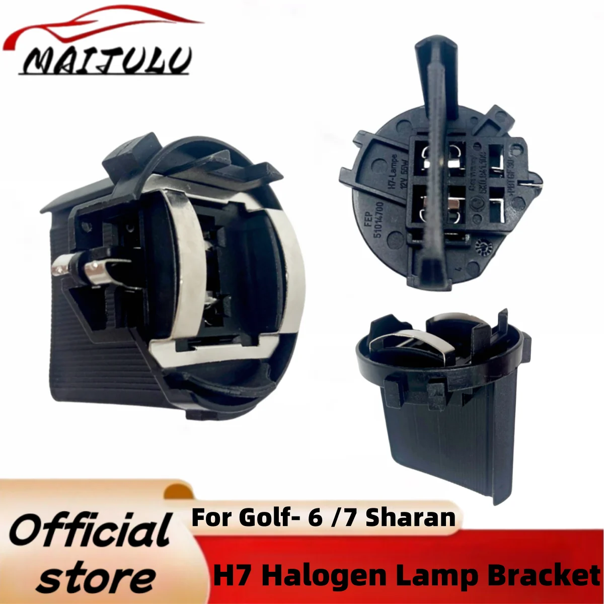 

2 шт., кронштейн для галогенных ламп H7, держатель адаптера лампы ближнего света для Golf-6 MK6 7 MK7 Sharan Scirocco-5K0941109 #