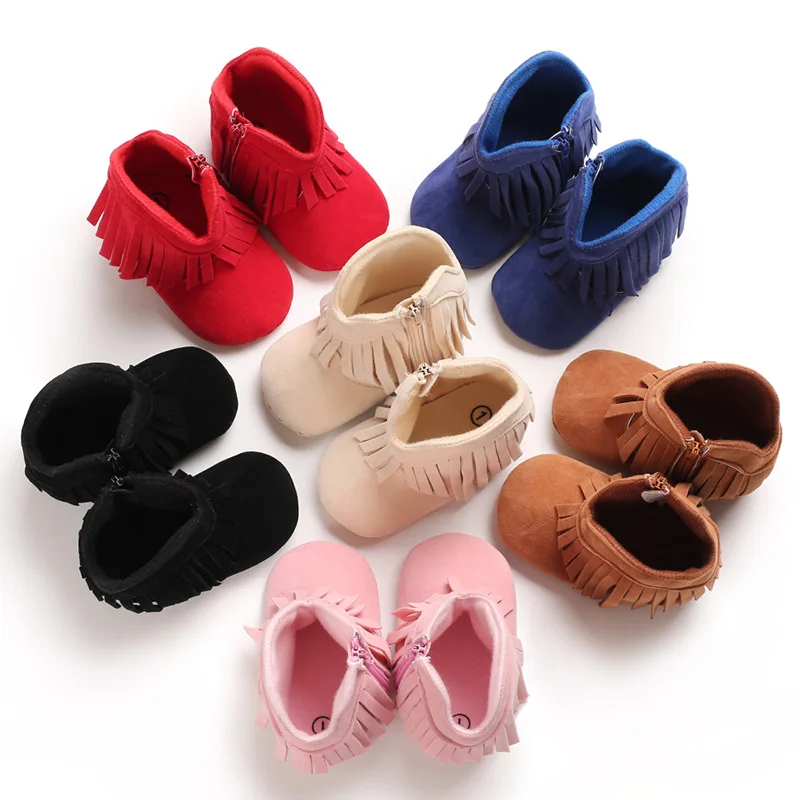Toddler Footwear Boots Newborns Prewalkers for Unisex Baby Boys Girls Winter Keep Warm Moccasins Tassel Footwear Shoes